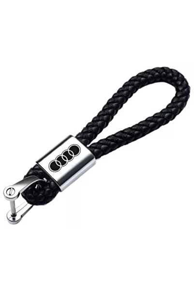 Audi Breloc metalic cu piele împletită și logo