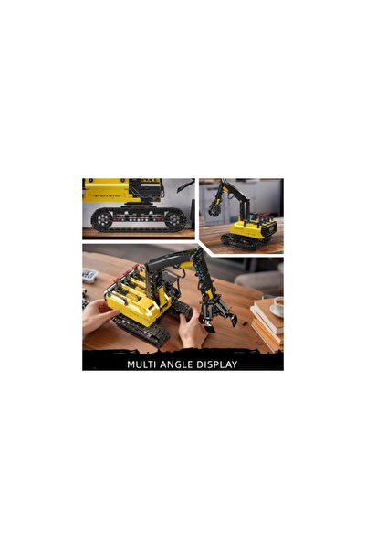 mouldking Mould King 17077 Technik Excavator with Wooden Hydraulic Grabber (Static Model)