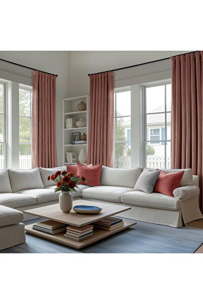 Generic HPD Half Price Drapes Velvet Curtain Panel, 50 x 96 in, Wild Rose