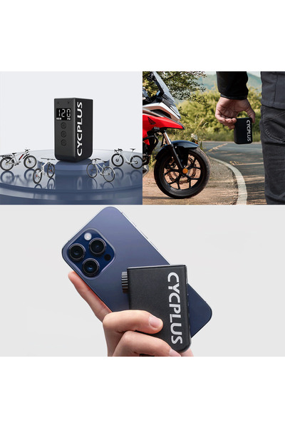 CYCPLUS AS2 Pro Max Electric Mini Bike Pump – 120 PSI, USB-C Rechargeable Bicycle Tire Inflator