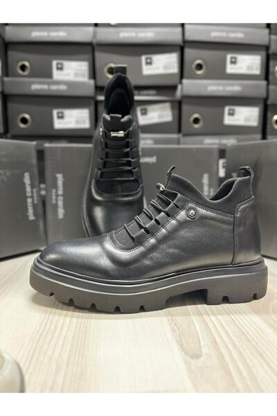 Pierre Cardin 61001 Black Men's Leather Boots