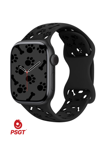 PSGT Silikon Kayış Apple Watch Serisi 10/11(46)mm 9/8/7/6/5/4 Nefes Alabilir ...