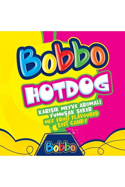 bobbo Hotdog 24 Pieces 27 Grams Mixed Fruit Flavored Soft Candy