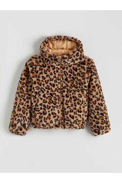 LC Waikiki LCW Kids Девойско палто с качулка от изкуствена кожа