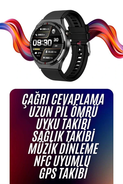 shopwave Amoled Ekran Akıllı Saat Üç Kordonlu İOS Android Uyumlu