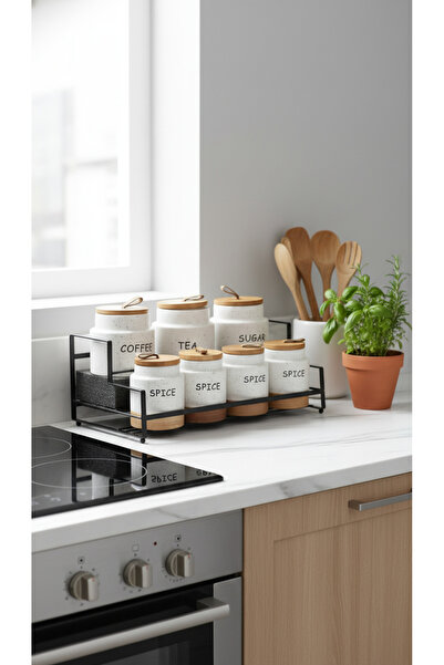 Generic This spice and seasoning storage jar set features a perfect design that adds a stunning touch to your kitchen decor.