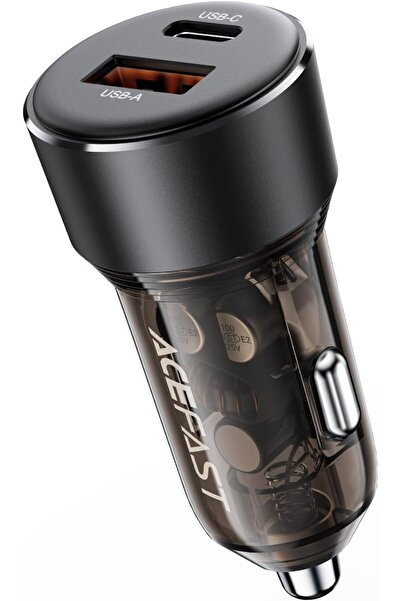 Acefast 60W Dual-Port USB-C Car Charger with Voltage Display (PD3.0/QC3.0)