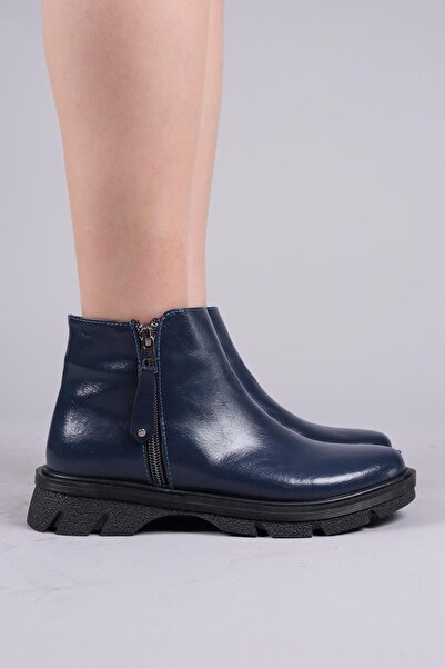 Birikon Μπότες CONNEL με αξεσουάρ με φερμουάρ ΣΚΟΥΡΟ ΜΠΛΕ