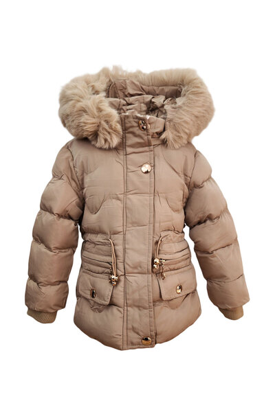 fantasialand Girls' winter jacket, HTF 112, cream color
