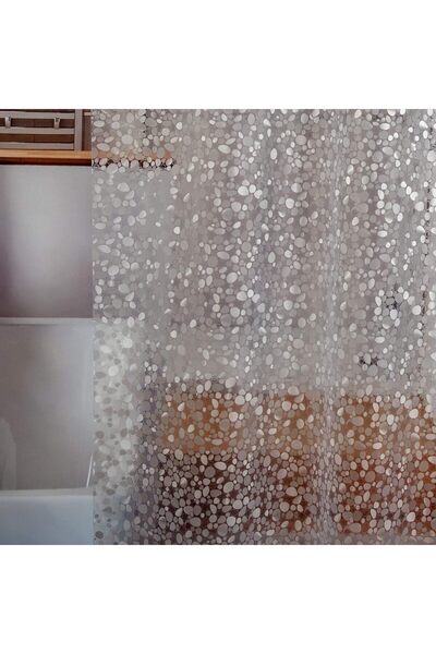 Generic Bostofy 3D Pebble Thick Waterproof EVA Shower Curtain Liner 72×72 in (1.83×1.83 m)