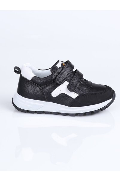 WORLD KİDS 2078 Genuine Leather Sports Shoes B.-Black - 25