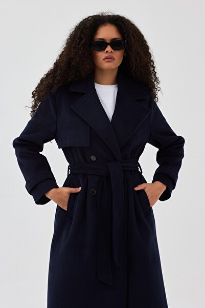 QANU Palton Lunaris Albastru Marin