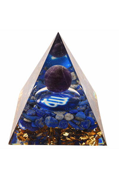 craftmystic Piramidă energetică organică 6 cm cu cristale vindecătoare specif...