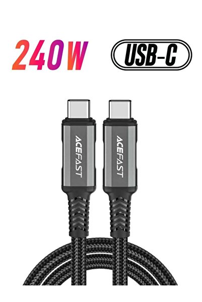 Acefast كابل بيانات C1-09 USB-C إلى USB-C كامل الميزات بطول 1 متر - أسود