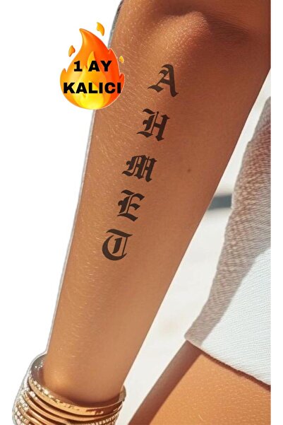 Mecit Tuhafiye 1 AY KALICI HARF YAZI GEÇİCİ DÖVME