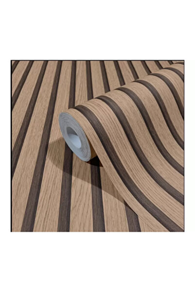 Marburg Modern wallpaper, wood grain imitation, brown - Botanica