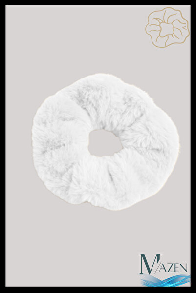 MAZEN Λευκή βελούδινη πόρπη από καουτσούκ |   Μαλακό βελούδινο χρώμα |   Γυνα...