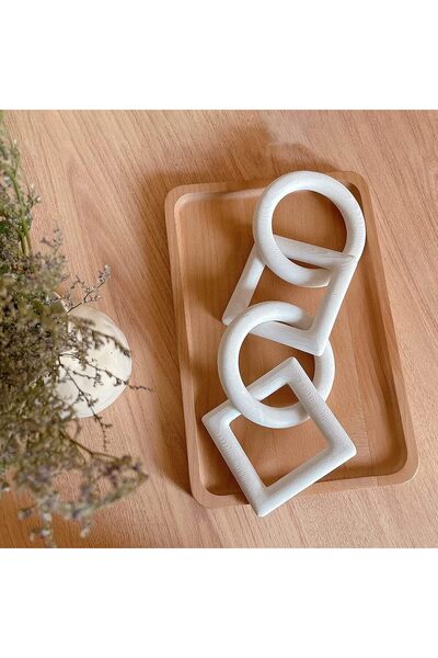 SULFAR إكليل خشبي منحوت يدويًا، على طراز خشبي ريفي، 4 حلقات، 40.6 سم