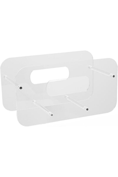 Slasa Transparent Acrylic Plate Stand Elegant Dish Holder 28x13x15 cm