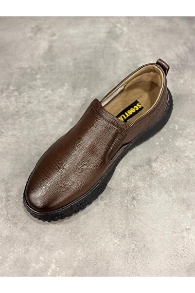 MARCOMEN Handmade Genuine Leather Laceless Casual Shoes