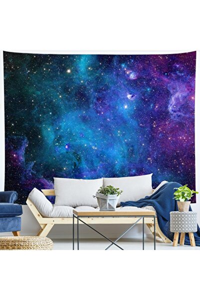 Generic Lahasbja Galaxy Starry Sky Blue Nebula Tapestry Wall Hanging for Living Room & Dorm
