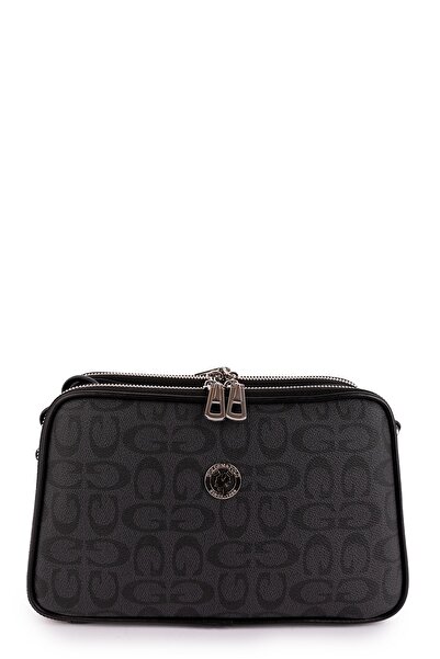 Gondol Γυναικεία καθημερινή τσάντα ώμου χιαστί gp.1327 Γκρι Τυπογραφία