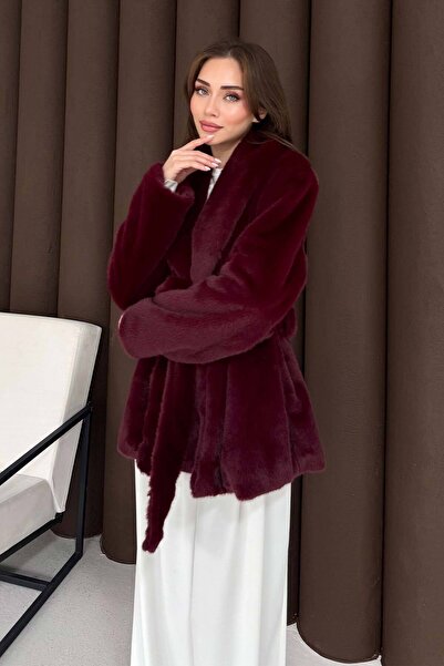 Melike Tatar Belted Fur Coat 32-3713