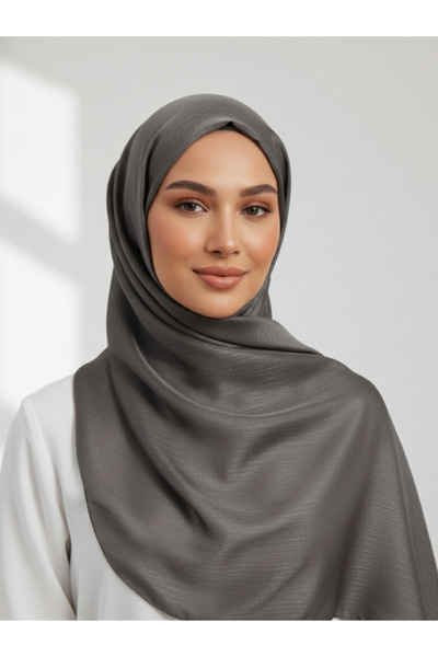 La Fien Tesettür Kadın Janjanlı Abiye Şal-Füme- 70x190cm