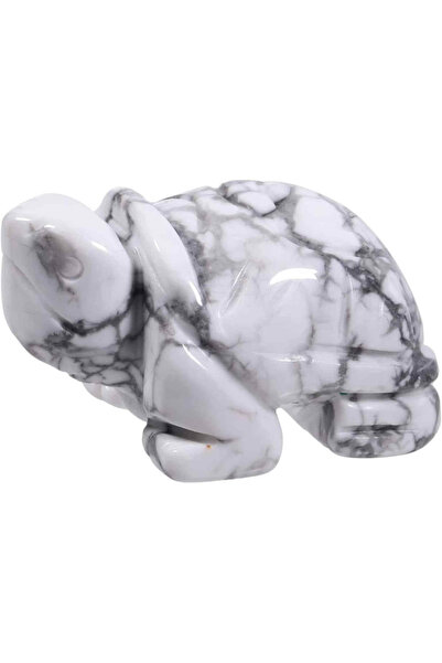 craftmystic Figurină broască țestoasă 4 cm cristal semiprețios Howlite - scul...