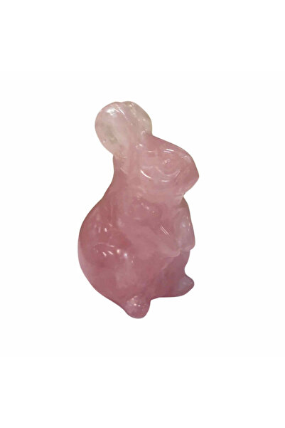 craftmystic Figurină în formă de iepure de 4 cm sculptată manual în cuarț roz...