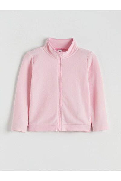 LC Waikiki Lcw Kids Mock Neck Girls' Fleece Cardigan