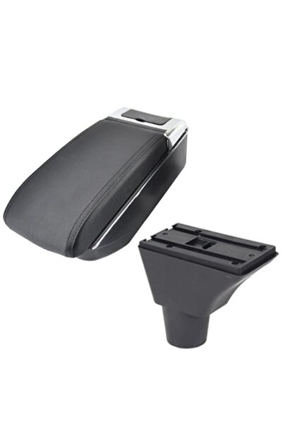 AVR Armrest for Seat Ibiza 3 6L (02.2002-11.2009), model 7H, black, faux leather, USB