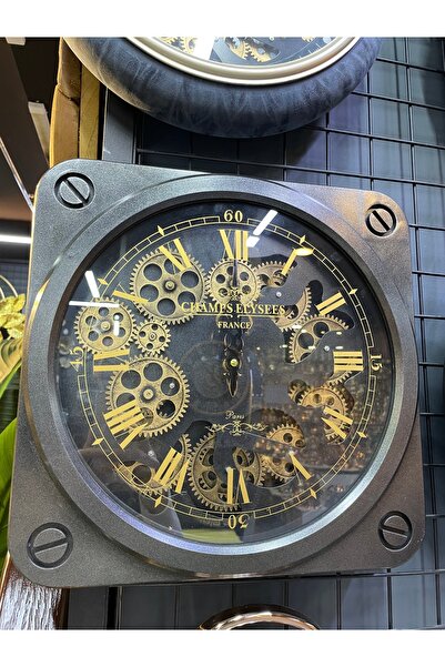 diğerr1 Çarklı kare model duvar saati