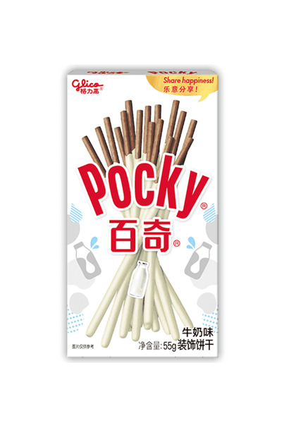 Glico أعواد بسكويت بوكي المغطاة بكريمة الحليب - كرتون (36 عبوة)