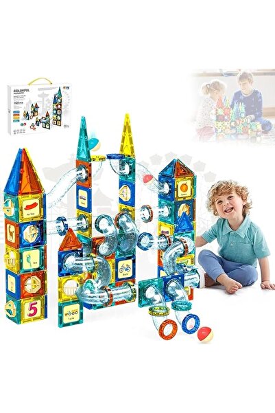 lil munchkins مجموعة عصي وكرات مغناطيسية - 100 قطعة، لعبة بناء STEM بستة ألوان