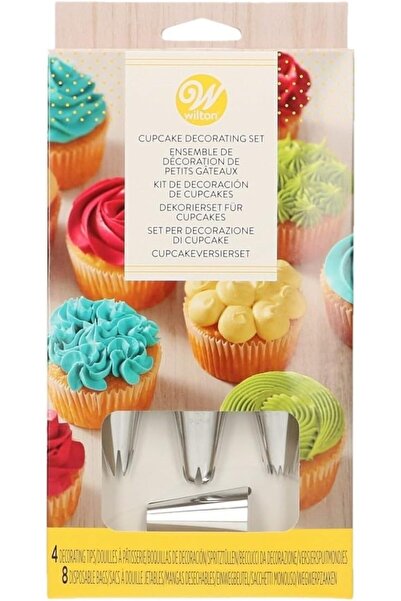 wilton Cupcake Decorating Tips Tools, Set of 12 Pieces, Silver