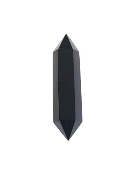 craftmystic Turn hexagonal dublu hexagonal din obsidian negru, înălțime 7-9 cm - cristal protector puternic