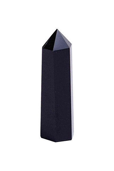 craftmystic Turn de cristal semiprețios hexagonal de obsidian pentru vindecare - Obelisc 7-8 cm înălțime