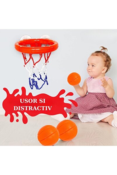 iTin Basketball hoop with suction cup for the bathroom, 3 balls included, interactive toy for children +3 years