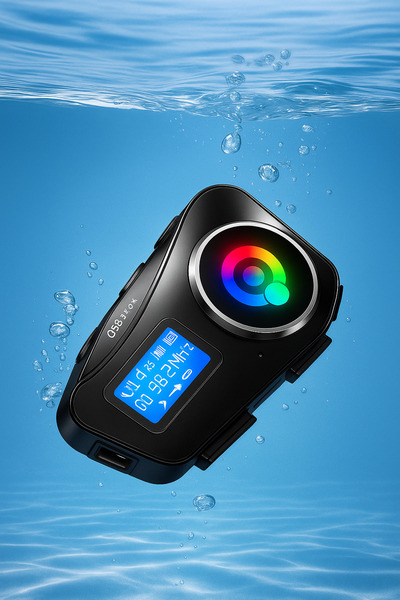 Dimute Shop Q58 Max Motosiklet Interkom Kulaklık Seti IP65 Su Geçirmez LCD Ek...