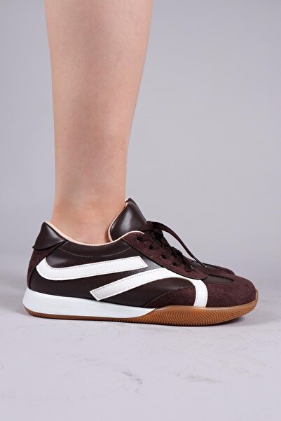 Birikon Orsa Skin Suede Paneled Sneakers Brown