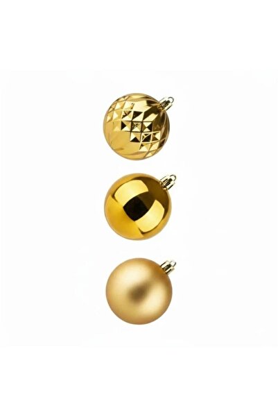 OEM Set of 16 Elegant Golden Christmas Balls, Diameter 6 Cm
