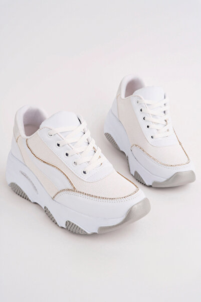 Madam Tarz DNR-518 Αθλητικά με χοντρή σόλα με πέτρα με κορδόνια