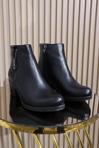 DERİ KABUSU Zipper detail women's boot 202