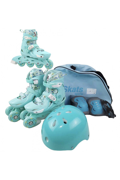 Krista Role 2 în 1 pentru copii, R011S cu cască, cotiere, genunchiere, reglab...