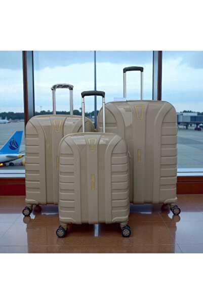 VİVA SHOES Fırst Polo's 3'LÜ SET Kırılmaz Polipropilen Valiz Bavul