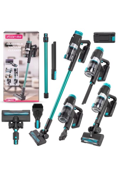 Kamille KM6901 3-in-1 Cordless Stick Vacuum, 135W, 45 min, HEPA, 22.2V