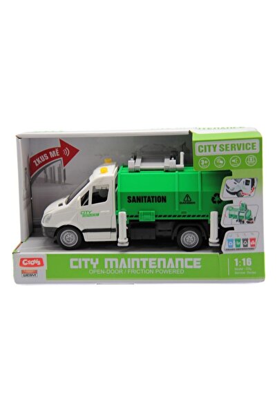 Ceren Ctoys Sesli ve Işıklı Pilli Çöp Konteynr Toplayıcısı WY592A