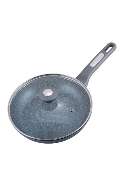 Kamille Tigaie cu capac, Kamille, granit, capac de sticlă, antiaderentă, 24cm...