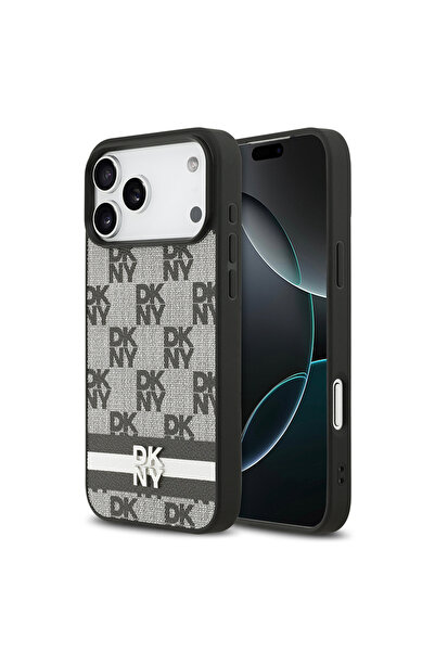 Dkny iPhone 17 Pro Max Uyumlu Kılıf Orjinal Lisanslı M-safeli 3D Yazılı Metal...
